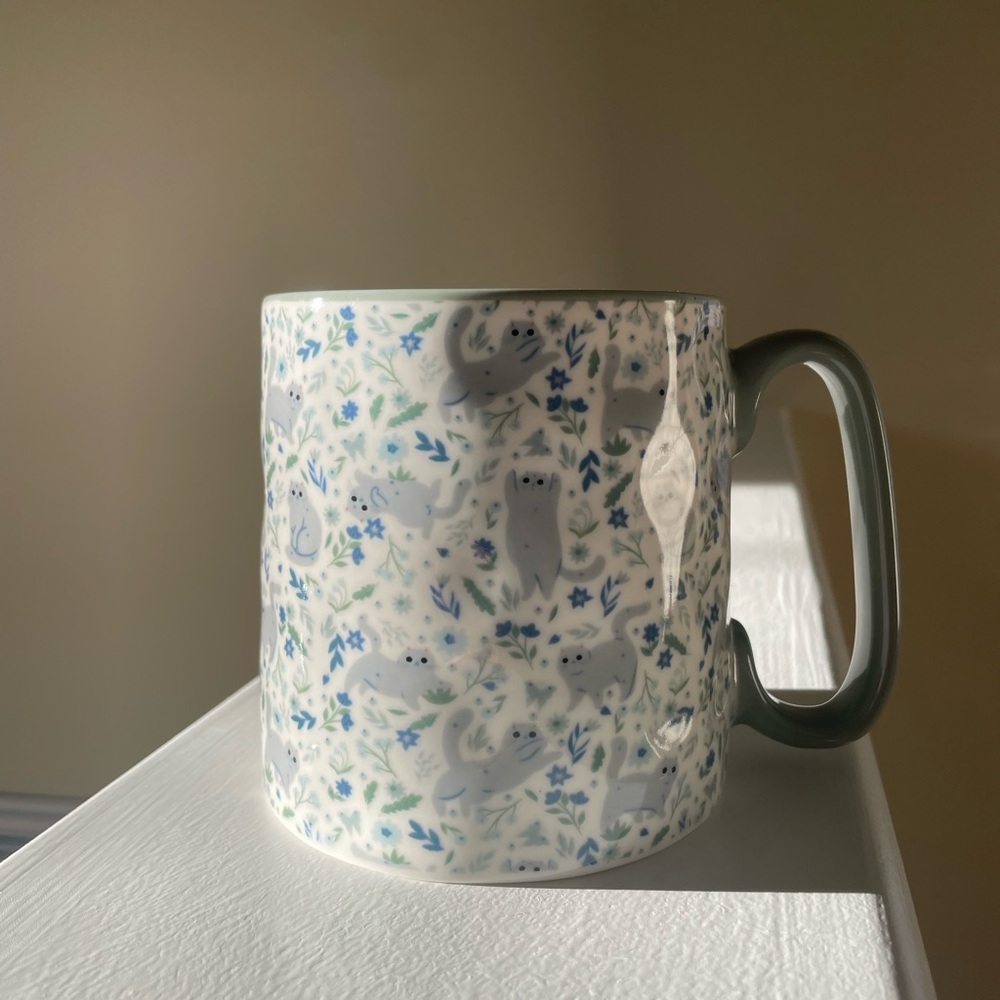 New- Adorable Gray Cat Mug by 10 Strawberry Street